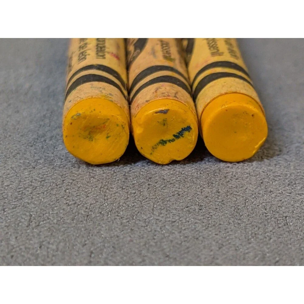 Crayola Dandelion Yellow Crayon, Yellow Color Crayon Lot Three 3 Retired